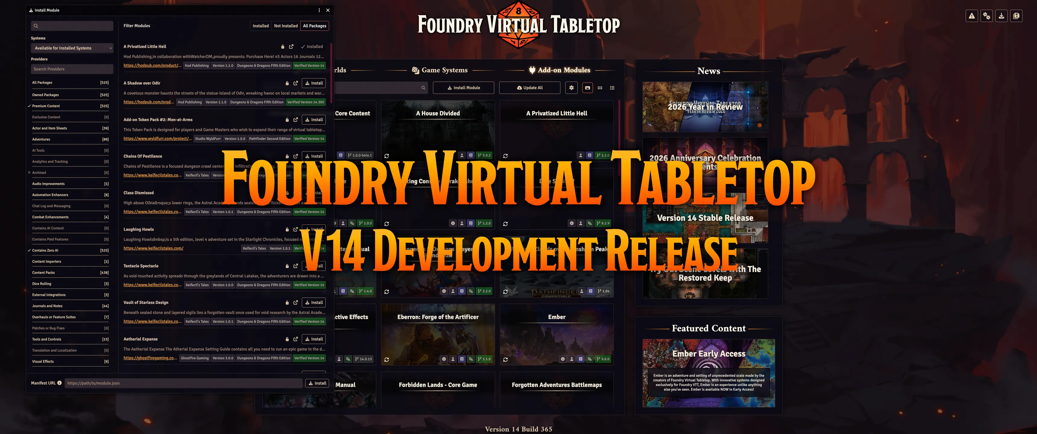 Release Notes for Foundry Virtual Tabletop Version 14 - Stable 8