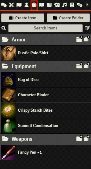 Items Directory