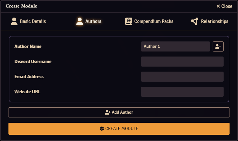Module Maker - Authors