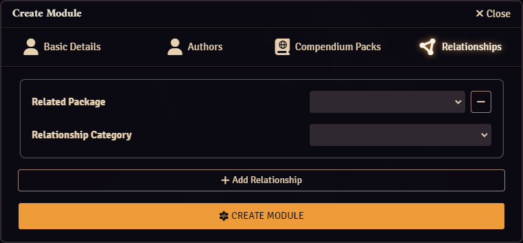 Module Maker - Relationships