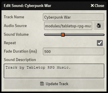 The Playlist Sound Configuration Sheet