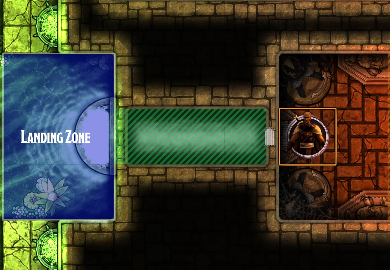 An example of a slide trap scene region