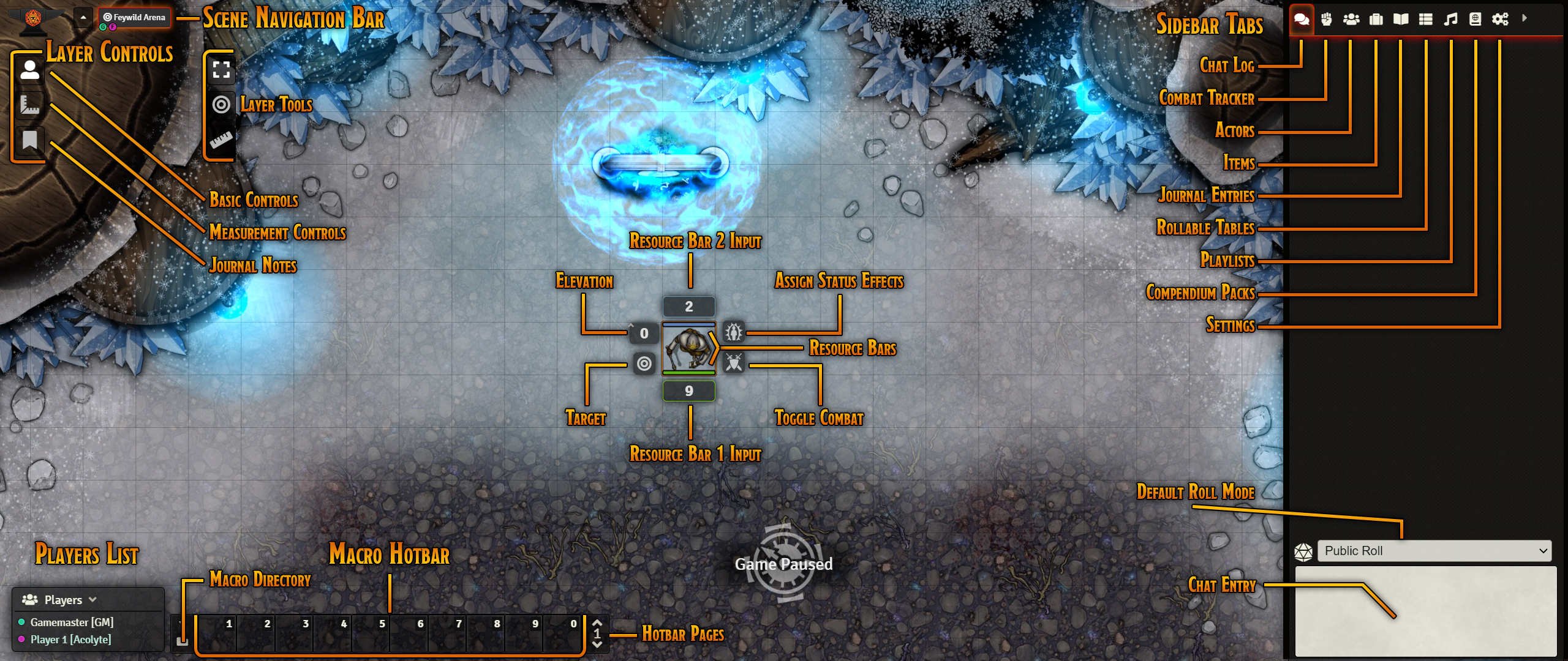 Player UI Map