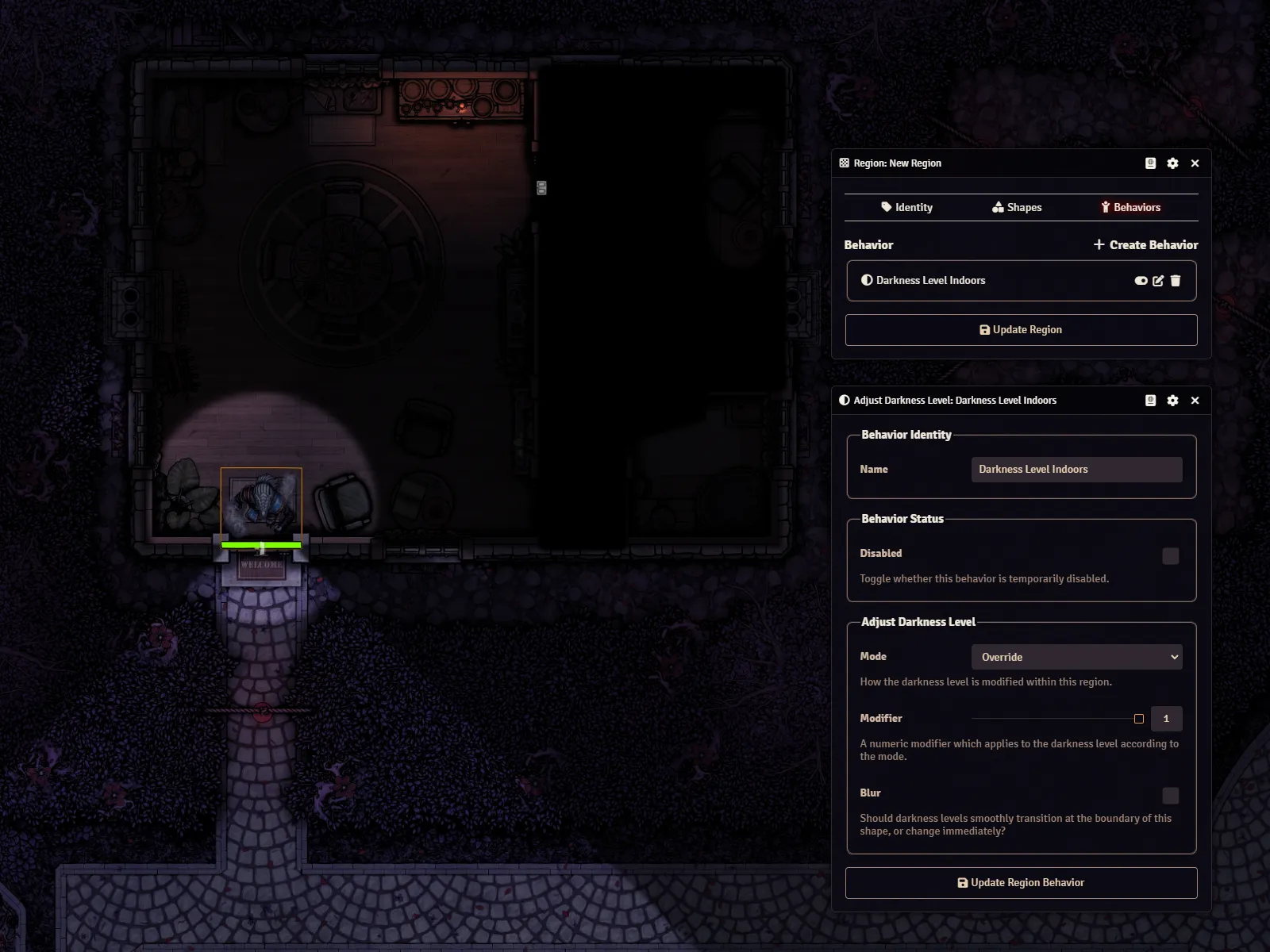 Example Scene Region with