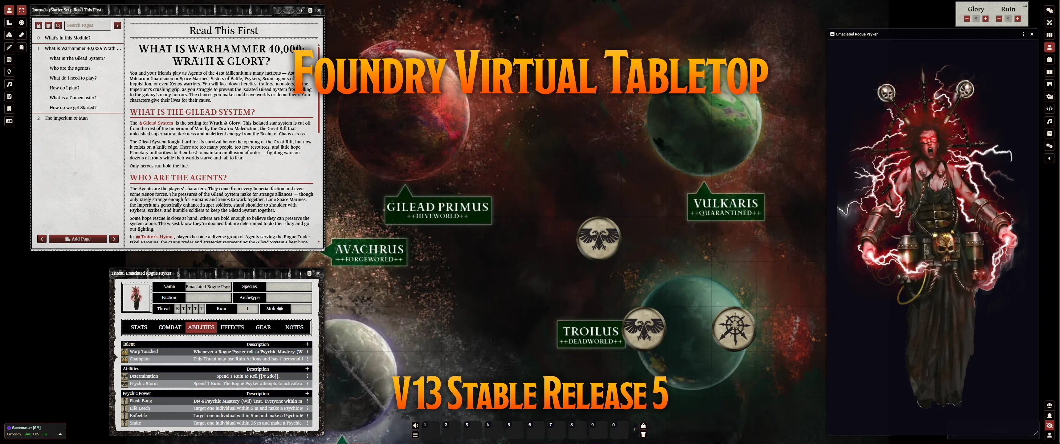 Foundry VTT - Version 13 - Stable 5 Release Notes Release Notes for Foundry Virtual Tabletop Version 13