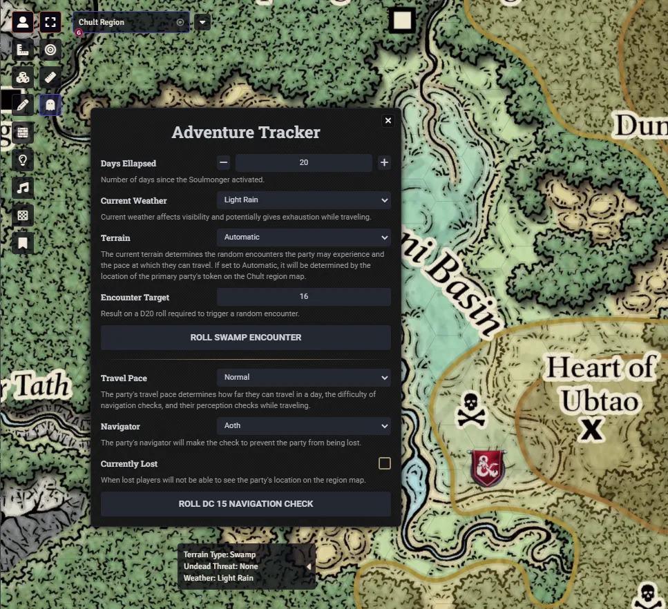 Hex tracker for the Chult Region